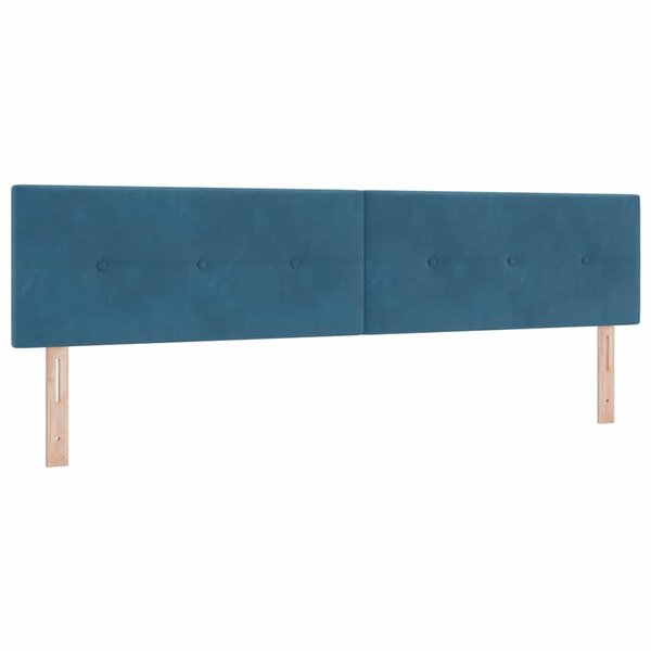 vidaXL Tête de lit Montage mural Bleu foncé 200 cm Velours