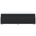 vidaXL Sommier à lattes de lit avec matelas Noir 80x200cm Similicuir