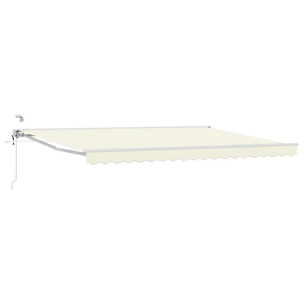 vidaXL Auvent rétractable électrique Crème et Blanc 5 × 3 5 m