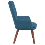 Fauteuil relaxant en velours bleu
