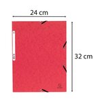 Chemise 3Rabat 4,5/10ème ELAST+ETIQ ROUGE EXACOMPTA