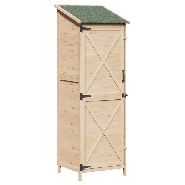 vidaXL Abri de jardin Naturel 59 5 x 56 x 176 5 cm Bois d'ingénierie