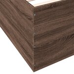 vidaXL Cadre de lit chêne marron 140x200 cm bois d'ingénierie