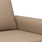 vidaXL Ensemble de canapés 2 Pièces avec coussins cappuccino similicuir