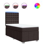vidaXL Sommier à lattes de lit avec matelas Marron foncé 90x200 cm