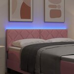vidaXL Tête de Lit LED avec des lumières à LED Rose 144 cm Velours