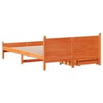 vidaXL Cadre de lit sans matelas cire marron 135x190cm bois pin massif