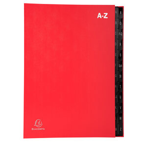Trieur Ordonator A-Z 24 compartiments - Rouge x 8 EXACOMPTA