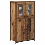 vidaXL Haut Armoire Bois Ancien 62 x 32 x 106 5 cm Bois d'ingénierie