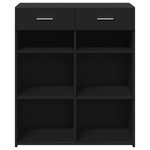 vidaXL Buffet noir 80x42 5x93 cm bois d'ingénierie