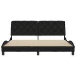 vidaXL Cadre de lit sans matelas noir 180x200 cm tissu