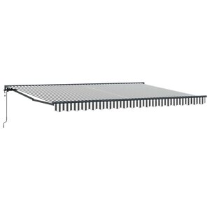 vidaXL Auvent rétractable électrique Anthracite et blanc 4 x 2 m