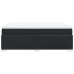vidaXL Sommier à lattes de lit avec matelas Noir 140x200 cm Similicuir