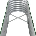 vidaXL Lit surélevé de jardin Acier galvanisé 260x40x36 cm Vert