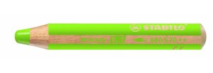 Crayon WOODY 3 en 1 Extra large Vert anglais extra clair STABILO
