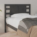 vidaXL Tête de lit Gris 81x4x100 cm Bois massif de pin