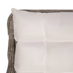 vidaXL Ensemble bistro 3 Pièces coussins oreillers Résine tressée Marron