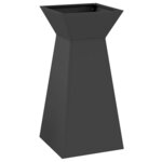 vidaXL Jardinière à pilier 2 Pièces Noir 35 x 35 x 73 cm Acier