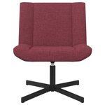 vidaXL Chaise pivotante Rouge bordeaux 63 x 75 x 76 cm tissu