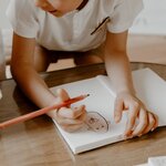 Carnet dos carré collé pages blanches - Botanique