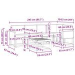 vidaXL Ensemble de canapés d'extérieur 6 pc Naturel et Crème