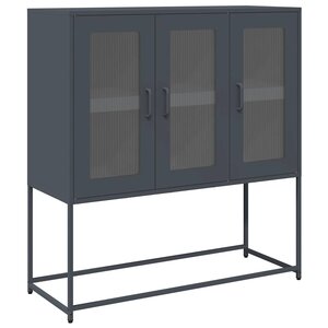 vidaXL Buffet anthracite 100 5x39x107 cm acier laminé à froid