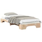 vidaXL Cadre de lit Marron 80 x 220 cm Pin massif