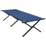 vidaXL Lit de soleil pliant avec sac de transport en tissu Oxford 600D bleu