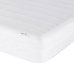 vidaXL Lit avec matelas Hvar marron foncé 140x190 cm tissu