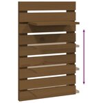 vidaXL Étagères de chevet murales 2 Pièces Marron miel Bois de pin massif