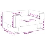 vidaXL Canapé pour enfants gris foncé 50x40x26 5 cm velours