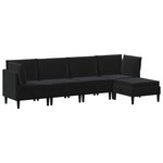 vidaXL Ensemble de meubles pour le salon 5 Pièces Noir Velours