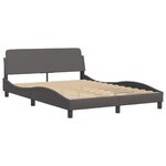 vidaXL Cadre de lit Dover gris 140x200 cm similicuir