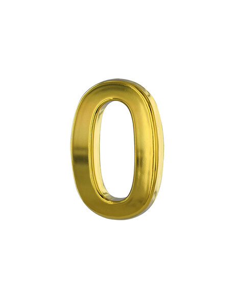 THIRARD - Chiffre 0 doré adhésif  ABS  H.50mm - THIRARD