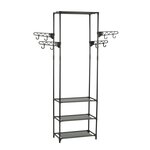 vidaXL Porte-vêtements Acier et tissu non-tissé 55x28 5x175 cm Noir