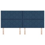 vidaXL Tête de lit avec des lumières à LED Réglable Bleu 200 cm tissu
