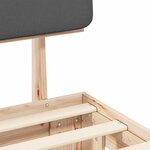 vidaXL Cadre de lit avec tête de lit rembourrée Gris foncé