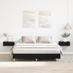 vidaXL Cadre de Lit Chêne Noir 150x200 cm Bois Stratégique
