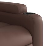 vidaXL Fauteuil inclinable Marron Similicuir