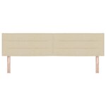 vidaXL Tête de lit LED avec bandes LED Crème 180 cm tissu