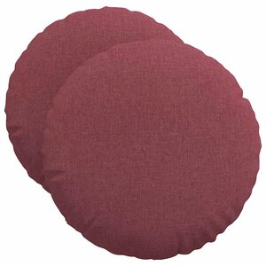 vidaXL Coussins de siège 2 pc Tissu Bordeaux Ø50 x 19 cm