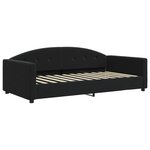 vidaXL Lit de jour avec matelas noir 100x200 cm velours