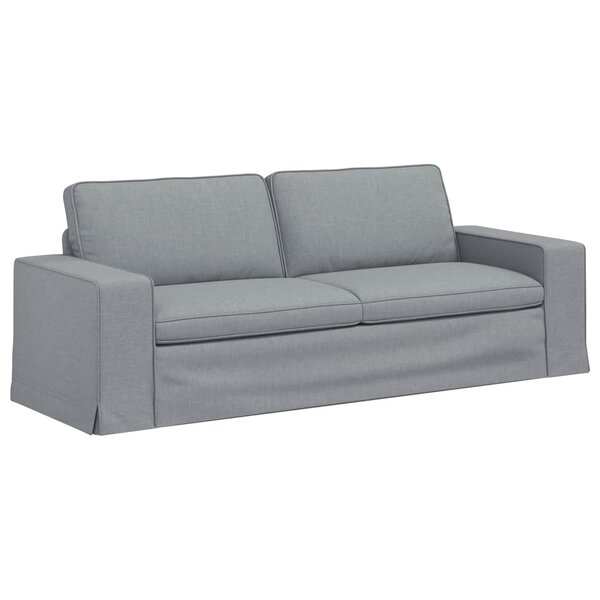 vidaXL Canapé Gris clair 222 x 80 x 82 cm tissu