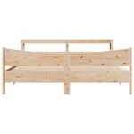 vidaXL Cadre de lit avec tête de lit 200x200 cm Bois de pin massif
