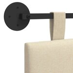 vidaXL Tête de lit suspendue Crème tissu