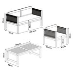 Salon de jardin 4 pièces bois d'acacia naturel beige 03_0010530