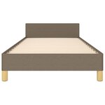 vidaXL Cadre de lit sans matelas taupe 100x200 cm tissu