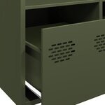 vidaXL Buffet haut vert olive 68x39x103 5 cm acier