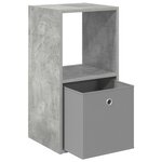 vidaXL Table de chevet Gris béton 35 x 32 x 68 5 cm Bois d'ingénierie