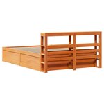 vidaXL Cadre de lit et tête de lit cire marron 120x200 cm bois de pin